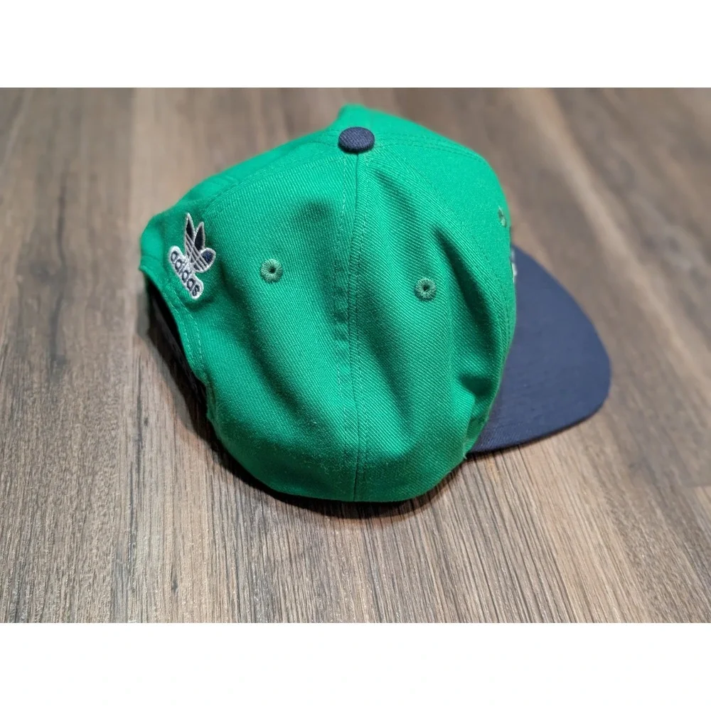Notre Dame‎ Fighting Irish Adidas Snapback Hat Cap Adult Green Blue Adjustable